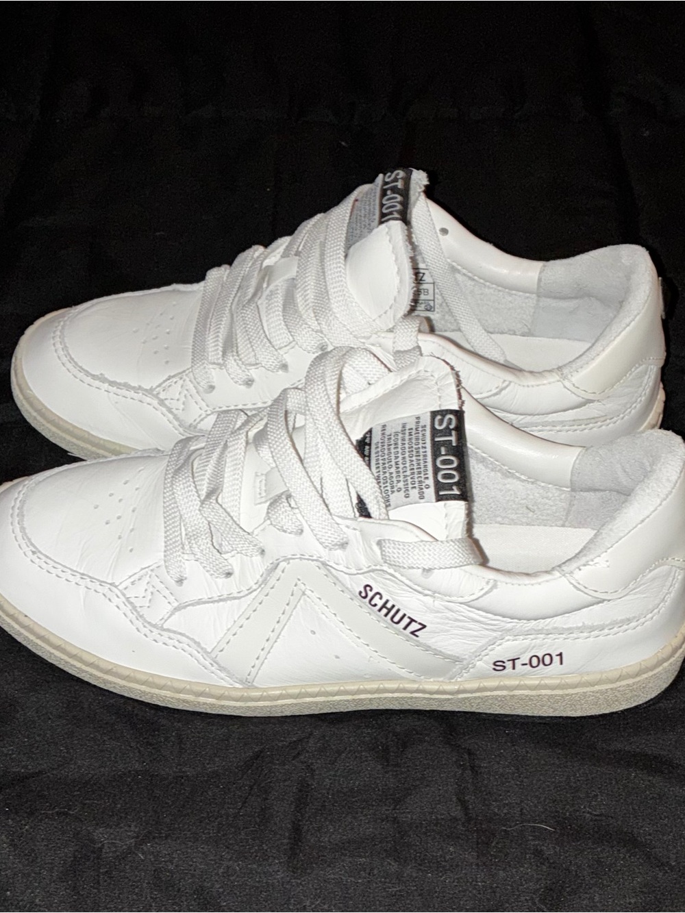 SCHUTZ White Leather Women’s Low-Top Sneakers